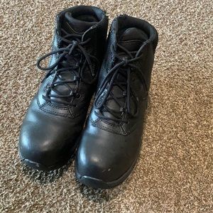 Black, safety toe, ankle boots